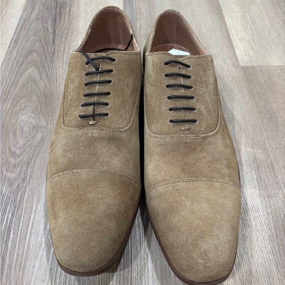 Men's Tan Suede Oxford Shoes Steve Madden Size 13 US. - Picture 1 of 6